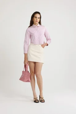 A-line mini skirt in denim