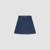 A-line mini skirt in organic denim