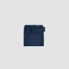 Belted mini skirt in organic cotton twill
