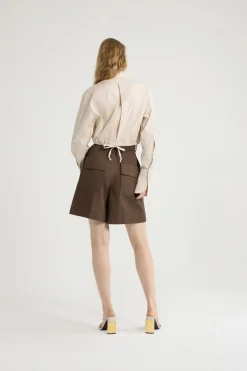Bermudas in organic cotton gabardine