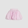 Bubble mini skirt in organic cotton poplin