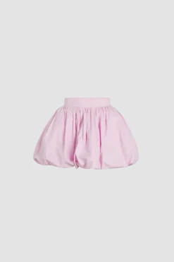 Bubble mini skirt in organic cotton poplin