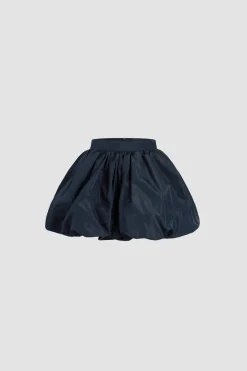 Bubble mini skirt in organic cotton poplin