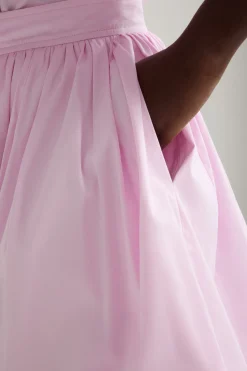 Bubble mini skirt in organic cotton poplin
