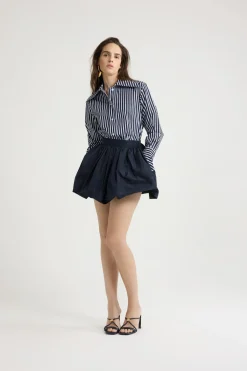 Bubble mini skirt in recycled faille