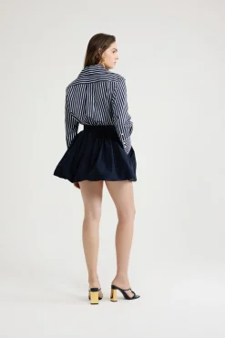 Bubble mini skirt in recycled faille
