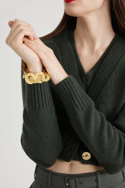 Coin bracelet in gold-plated brass