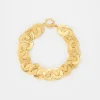 Coin choker in gold-plated brass