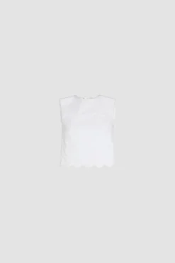 Crop top in organic cotton poplin