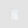 Crop top in quilted sustainable viscose blend
