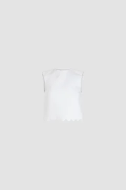 Crop top in quilted sustainable viscose blend