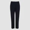 Cropped trousers in sustainable technical wool twill