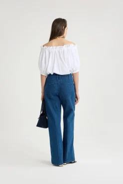 Drawstring t-shirt in organic cotton