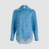 Fitted shirt in printed sustainable viscose blend