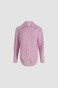 Fitted shirt in printed sustainable viscose blend