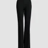 Flared trousers in organic cotton