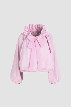 Iconic drawstring top in organic cotton poplin