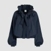 Iconic drawstring top in organic cotton poplin