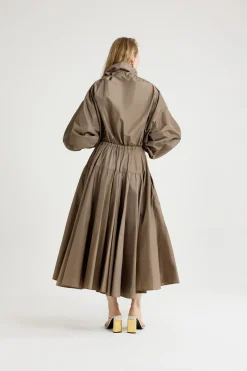 Iconic drawstring top in recycled faille