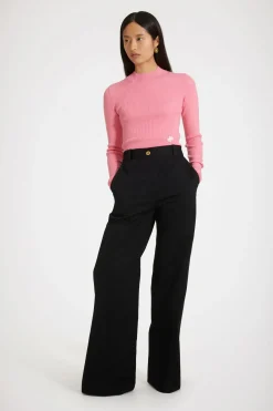 Iconic long trousers in organic cotton gabardine