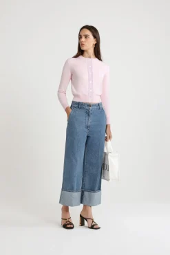 Iconic trousers in cotton denim
