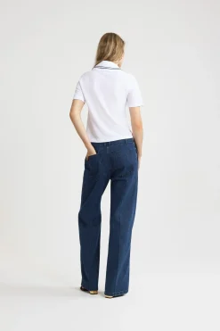 JP monogram embroidery polo shirt in piqué organic cotton