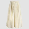 Long volume skirt in recycled faille