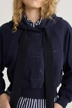 Medallion hoodie in organic cotton