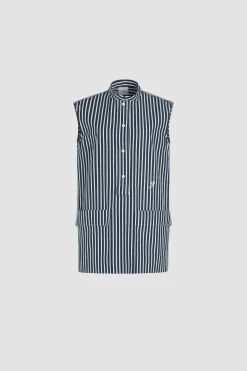 Mini shirt dress in printed organic cotton poplin