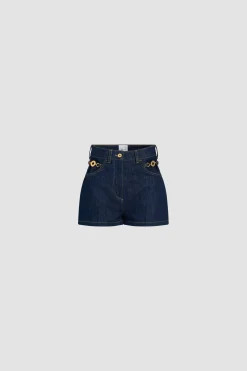 Mini shorts in cotton denim