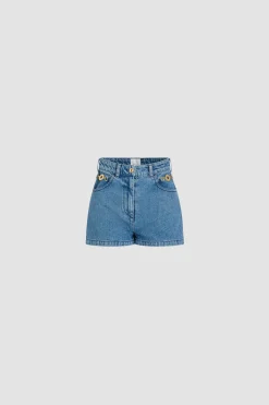 Mini shorts in cotton denim
