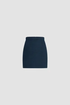 Mini skirt in lightweight organic cotton tweed