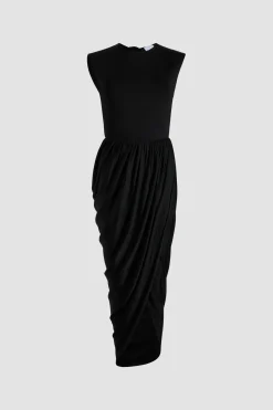 Open back dress in stretch jersey