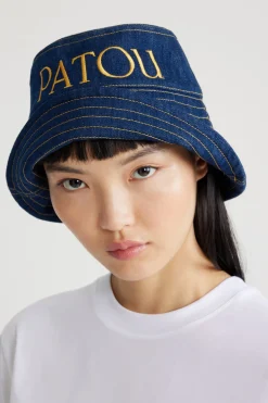 Patou bucket hat in organic cotton denim