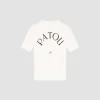 Patou jacquard knit top in eco-friendly cotton blend