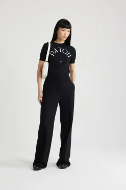 Patou jacquard knit top in eco-friendly cotton blend