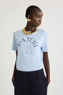 Patou logo and JP monogram t-shirt in organic cotton