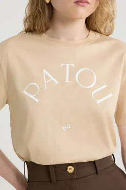 Patou logo and JP monogram t-shirt in organic cotton