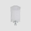 Patou logo embroidered sleeveless sweatshirt in organic cotton