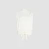 Patou logo embroidered sleeveless sweatshirt in organic cotton