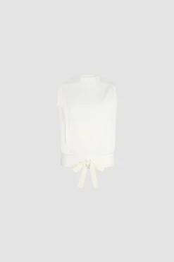 Patou logo embroidered sleeveless sweatshirt in organic cotton