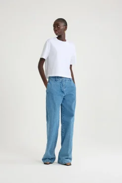 Patou logo embroidered t-shirt in organic cotton