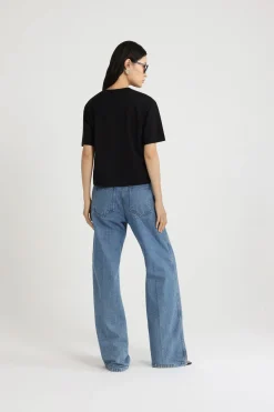 Patou logo embroidered t-shirt in organic cotton