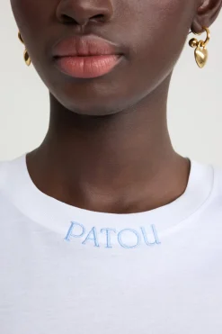 Patou logo embroidered t-shirt in organic cotton