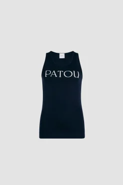 Patou logo tank top in organic cotton