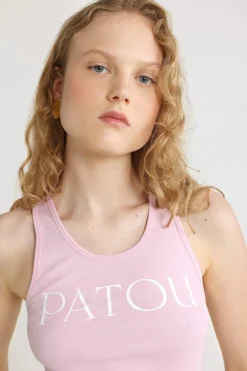 Patou logo tank top in organic cotton