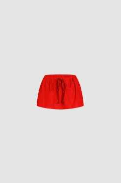 Puffy mini skirt in recycled ottoman faille