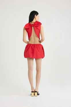 Puffy mini skirt in recycled ottoman faille