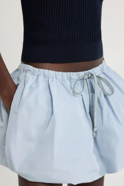 Puffy mini skirt in recycled faille