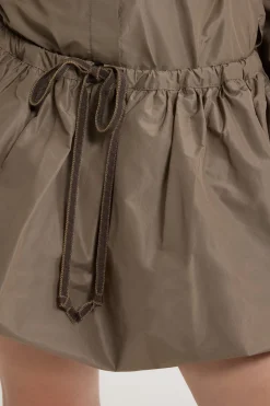 Puffy mini skirt in recycled faille